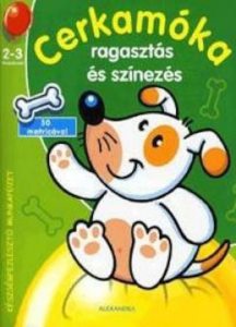 Cerkamoka ragasztos szinezes 2 - 3 eveseknek - Keszsegfejleszto munkafuzet 50 matricaval