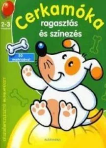 Cerkamoka ragasztos szinezes 2 - 3 eveseknek - Keszsegfejleszto munkafuzet 50 matricaval