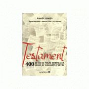 Testament. 400 de ani de poezie romaneasca. 400 years of romanian poetry