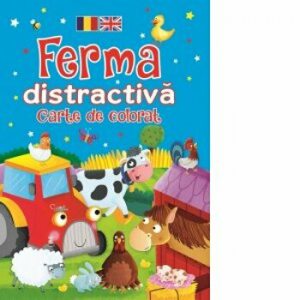 Ferma distractiva - Carte de colorat rom-eng