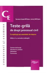Teste-grila de drept procesual civil Ed.4 de Ionut Militaru