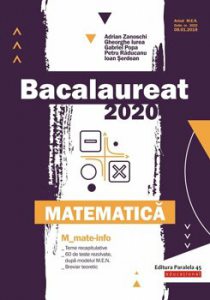Bacalaureat 2020. Matematica. Mate-Info