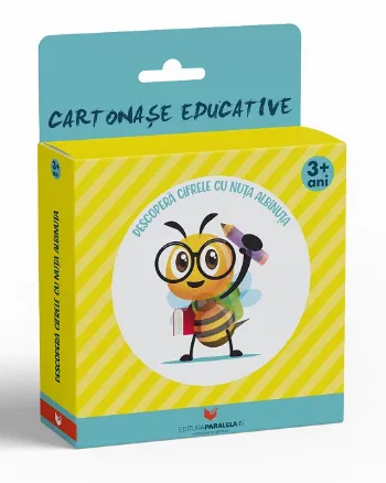 Descoperă CIFRELE cu Nuța Albinuța (12 cartonaşe educative)