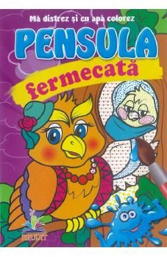 Pensula fermecata. Ma distrez si cu apa colorez. Bufnita