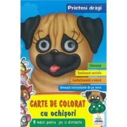 Prieteni dragi-Carte de colorat cu ochisori