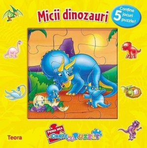 Prima mea carte cu puzzle - Micii dinozauri