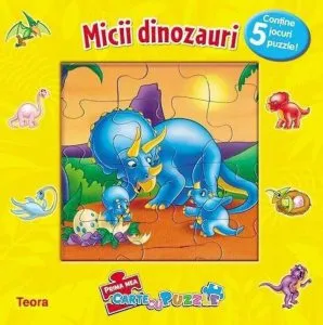 Prima mea carte cu puzzle - Micii dinozauri