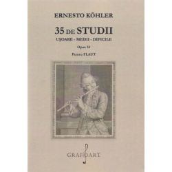 35 de studii usoare, medii, dificile. Opus 33 pentru flaut