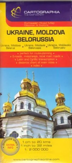 Hartă rutieră Ucraina, Rusia, Belarus