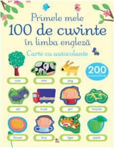 Primele 100 de cuvinte in limba engleza. Carte cu autocolante