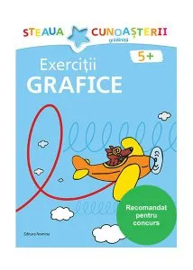 Exerciții Grafice 5 ani (albastru)