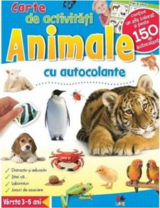 Animale. Carte de activitati cu autocolante.