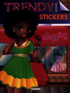 Trendy model stickers - shopping