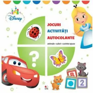 Jocuri, activitati, autocolante. Animale, culori, cuvinte opuse de Disney Baby