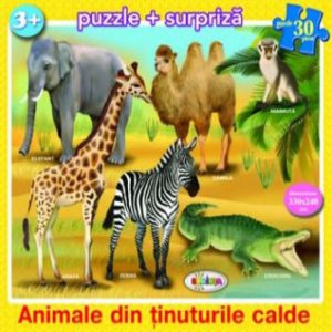 Puzzle - Animale din tinuturile calde (30 piese)