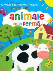 Uneste punctele si coloreaza. Animale de la ferma