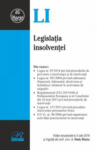 Legislatia insolventei (Editie actualizata la 3 iulie 2018)