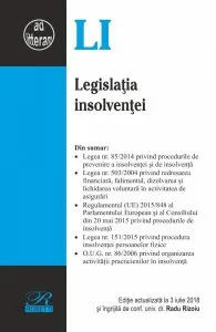 Legislatia insolventei (Editie actualizata la 3 iulie 2018) de Ingrijire editie Radu Rizoiu