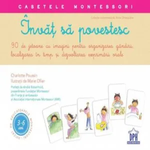 Invat sa povestesc - caseta cu un ghid de 32 de pagini si 90 de jetoane pentru relatat povesti de Charlotte Poussin