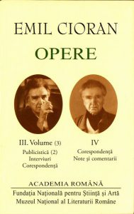 Emil Cioran. Opere (Vol. III IV)