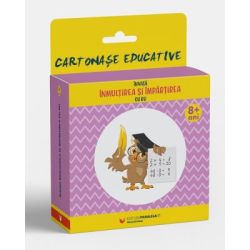 Invata INMULTIREA SI IMPARTIREA cu BU (21 de cartonase educative)
