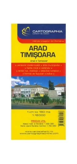 Hartă rutieră Arad-Timișoara