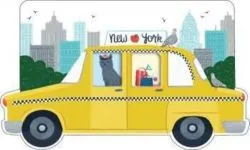 New York City Taxi Shaped Cover Sticky Notes. Recipes for Good Times