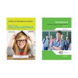 Pachet Limba romana si Matematica Evaluarea Nationala 2024. Ghid complet pentru clasa 8