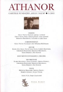 Athanor. Caietele fundatiei Gellu Naum nr. 3/2013