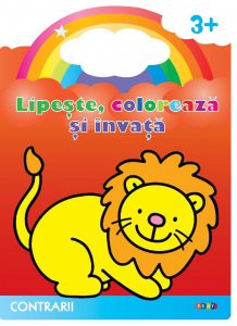 Lipeste, coloreaza si invata. Contrarii (Leul)