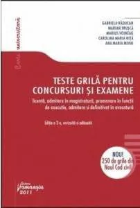 Teste grila pentru concursuri si examene. Editia a II-a. Cuprinde 250 de grile din Noul Cod civil de Marius Voineag