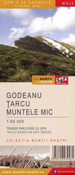 Muntilor Godeanu-Tarcu-Muntele Mic. Harta de drumetie. Muntii nostri