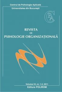 Revista de psihologie organizationala. Volumul XI, nr. 1-2, 2011