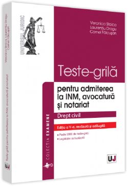 Teste-grila pentru admiterea la INM, avocatura si notariat. Drept civil