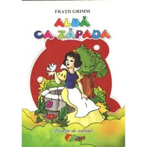Alba ca Zapada. Poveste de colorat
