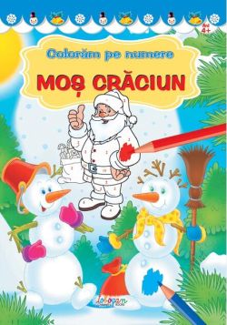 Moș Crăciun. Colorăm pe numere