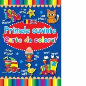Primele cuvinte - Carte de colorat rom-eng de Brown Watson