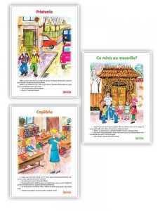 Set 3 carti uriase pentru clasa I - semestrul al II-lea ( Prietenia, Ce miros au meseriile, Copilaria )