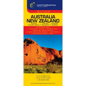 Harta rutiera Australia, Noua Zelanda 1:6.000.000