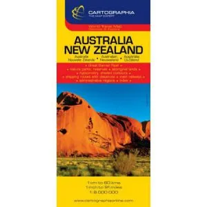 Harta rutiera Australia, Noua Zelanda 1:6.000.000