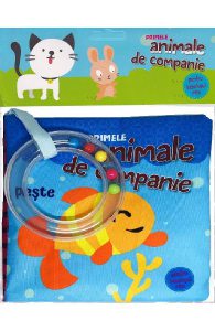 Primele animale de companie pentru bebelusul meu. Carte din material textil si jucarie