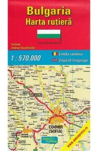 Bulgaria. Harta rutiera