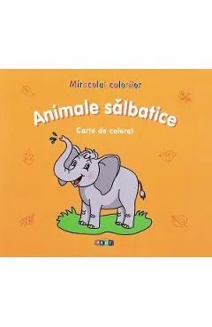 Miracolul culorilor: Animale salbatice. Carte de colorat