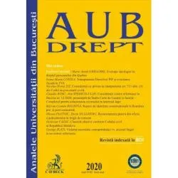 Analele Universitatii din Bucuresti, Seria Drept, 2020