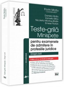 Teste-grila, Minispete pentru examenele de admitere in profesiile juridice, Drept civil