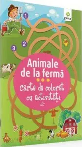 Animale de la ferma. Carte de colorat cu activitati