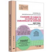 Admiterea in magistratura si in avocatura. Culegere de subiecte cu explicatii ale variantelor de raspunsDrept penal. Editia a 5-a