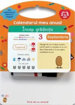 Calendarul meu anual. Încep grădinița de la 3 la 5 ani
