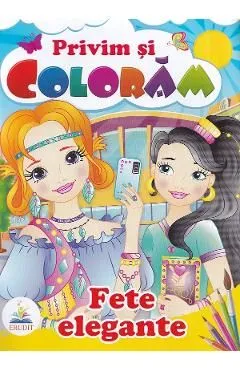 Fete elegante. Privim si coloram de Autor Anonim
