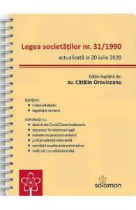 Legea Societatilor Nr. 31/1990. Actualizata la 20 iulie 2020